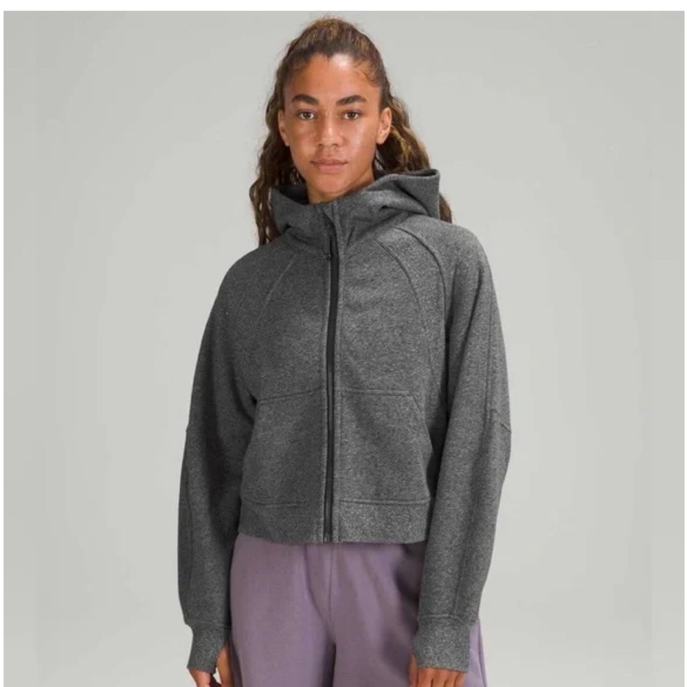 Lululemon full zip crop scuba hoodie